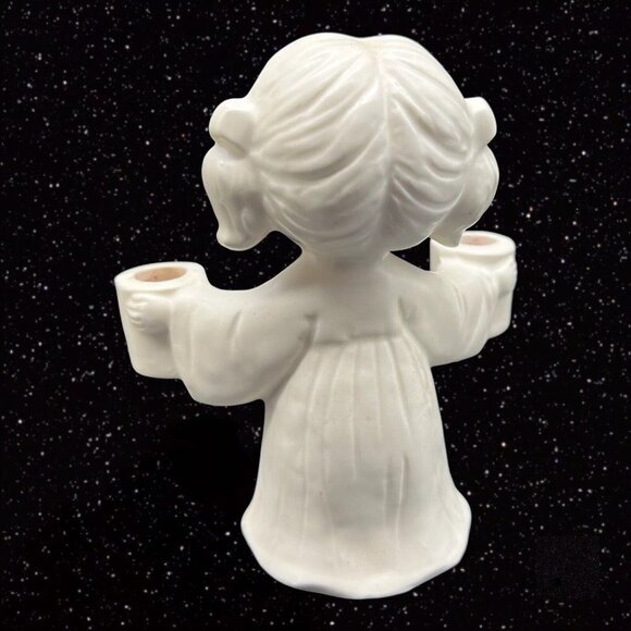Vintage Made in Japan Girl Candle Holder CandleStick Ceramic 5”T 4.5”T - Picture 3 of 9